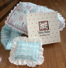 Trapunta Copriletto Vintage Pleasant Company Bitty Baby Cuscino Cuori Fiori Scatola