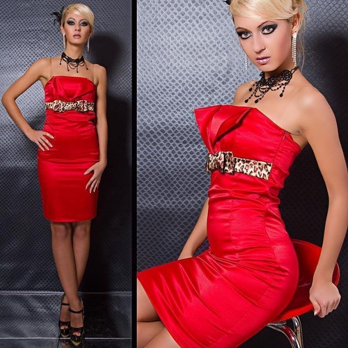 Elegante raso abito fascia - raso,