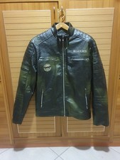 Giubbino in pelle verde scuro