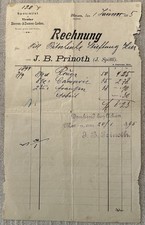 VINTAGE VECCHIA FATTURA MERANO ALTO Adige tiroler loden jb prinoth spöttl 01.01.1895