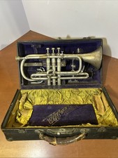 C G Conn Cornet Vintage con Custodia Elkhart, Indiana Professional