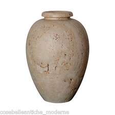 Vaso in Travertino Romano Vase Centerpiece Travertine Marble CLASSIC HOME DESIGN