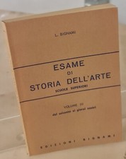 ESAME DI STORIA DELL'ARTE scuole superiori vol III BIGNAMI USATO