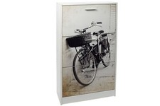 Scarpiera in legno con disegno