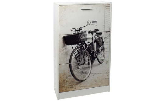 Scarpiera legno con disegno - in,