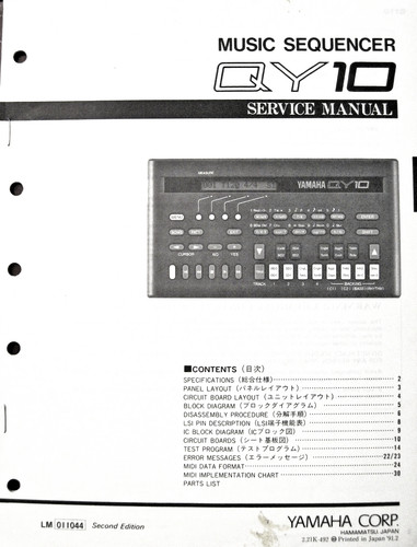 Yamaha qy10 midi sequencer - midi,