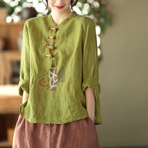 Shirt donna etnica ricamo - etnica,