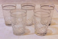 Baccarat Lotto 5 Bicchieri da Vino Cristallo Sfaccettato 7743 - 2ème Scelta