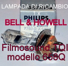 ★LAMPADA 24 V 250 W 1 x PROIETTORE 16 mm BELL & HOWELL FILMOSOUND TQI MOD: 658Q★