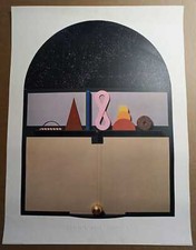 Lucio Del Pezzo, cielo stellato, stampa su carta spessa