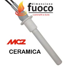 CANDELETTA RESISTENZA IN CERAMICA CON FLANGIA STUFA MCZ  CLUB  EGO MUSA  - 1048