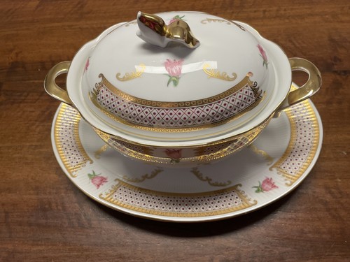 Graziosa zuppiera con piatto - zuppiera,
