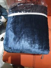 Copripiumino West Olmo Crinkle Velluto King Regal Blu Nuovo Wo Tag