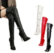 Stivali donna sexy sopra il