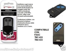 TELECOMANDO X CANCELLI SERRANDE COMPATIBILE FAAC TM1 433DS TM2 433DS