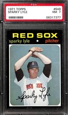 1971 TOPPS #649 SPARKY LYLE PSA 7 QUASI NUOVO 06317377 