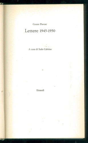 Pavese cesare lettere - cesare,