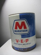 Vintage Marathon Heavy Duty Motor Oil 5 Gallon can