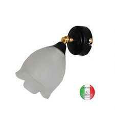 Lampada a parete in ferro con