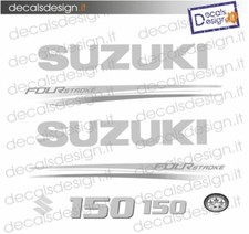 Adesivi motore marino fuoribordo bianco Suzuki 150 cv four stroke 2018 stickers