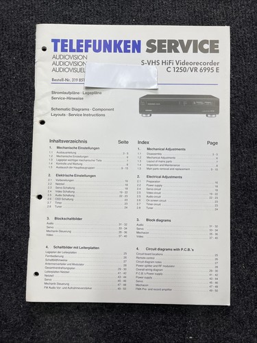 Telefunken 1250 6995e - telefunken, c-1250