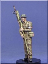 Modellino militare in resina con barella medico inglese scala 1/35 prima guerra mondiale non assemblato