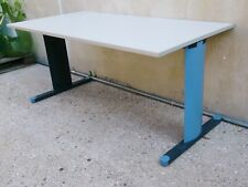 SCRIVANIA RETTANGOLARE MODERNA PORTA PC PIANO IN LAMINATO STRUTTURA IN METALLO