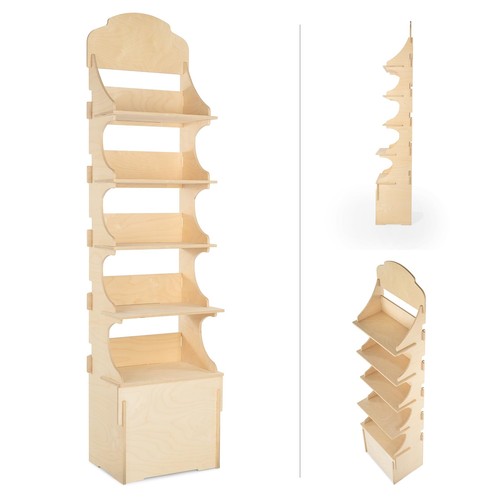 Espositore legno terra - in,