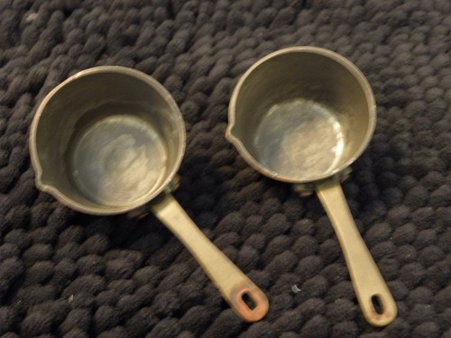 Vintage copper butter warmers