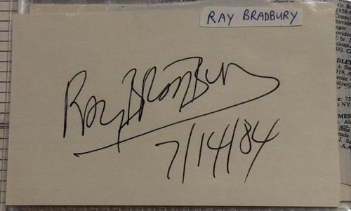 Carta firmata ray bradbury - firmata, /