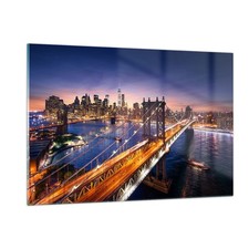 Quadro su Vetro 120x80cm Usa