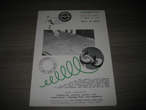 Depliant brochure subbuteo - ,