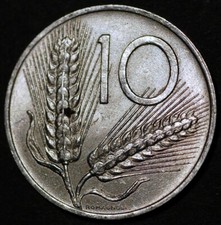 Italia 10 Lire 1973 KM# 93