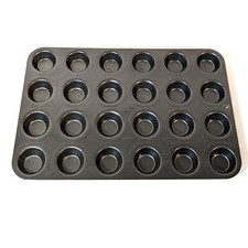 The Pampered Chef Deluxe Mini Padella per Muffin, 24 Fori Mini Muffin Tart Torte Brownie