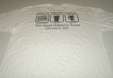 Maglietta Guinness Beer 2013 The Great Guinness Toast Come Brindare correttamente Nuova XL