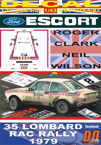 Decal ford escort 1800 mkii - decal,