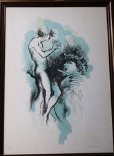 Litografia Augusto Murer  - Fauni -