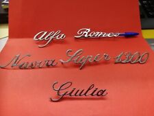  Alfa Romeo GIULIA NUOVA-SUPER-1300 Fregio Scritta Originale completa Badge Logo