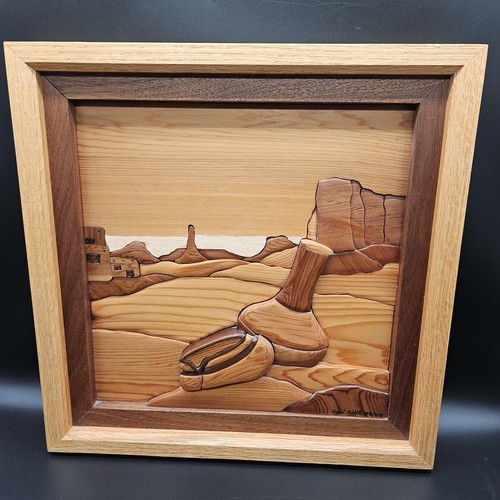 Vintage legno intarsiato - 3d,