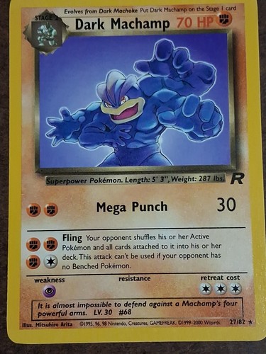 Pokemon dark machamp - dark, mint