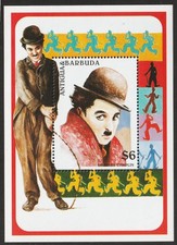 1997 Antigua & Barbuda Sc# 2064 m/s - $6, Charles Chaplin. MNH Cv$5,25