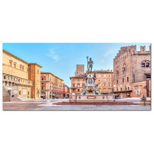 Lupia Quadro su Tela Canvas DEEP 65X143 BOLOGNA - PIAZZA NETTUNO GIORNO
