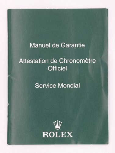 Rolex guarantee booklet libro - guarantee,