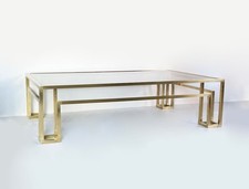 Tavolino in ottone e vetro