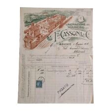 1936 F.lli Cassoni & C Lavorazione Sughero Albizzate Milano Fattura C02019