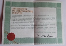 Rolex Certificate Attestation