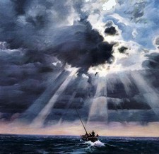 Dipinto olio paesaggio marino