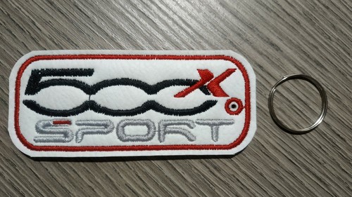 Portachiavi ricamato fiat 500x - portachiavi,