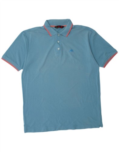 Polo uomo kappa blu cotone - polo,