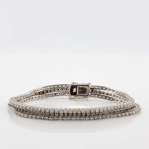Bracciale tennis tre fili - tre, 18k